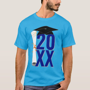 20XX Grad Cap and Diploma Abschluss T-Shirt