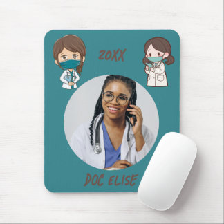 20XX Neujahr Süßer Arzt Name und Foto-Geschenk Mousepad