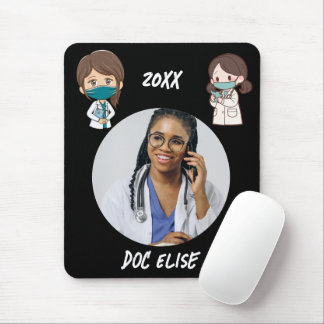 20XX Neujahr Süßer Arzt Name und Foto-Geschenk Mousepad