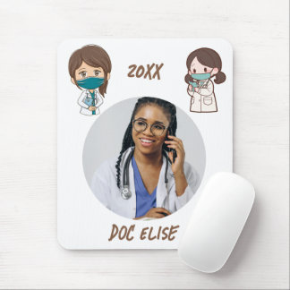 20XX Neujahr Süßer Arzt Name und Foto-Geschenk Mousepad