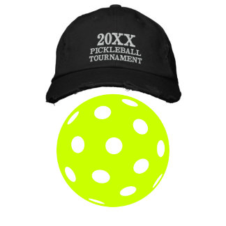 20XX Pickleball Turnier Black Baseball Hat Bestickte Baseballkappe