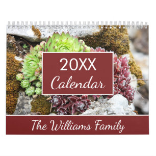 20XX Succulents Cactus Lovers Personalisiert monat Kalender