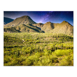 2105-2-Arizona Wüste Landschaft mit Sternen Fotodruck
