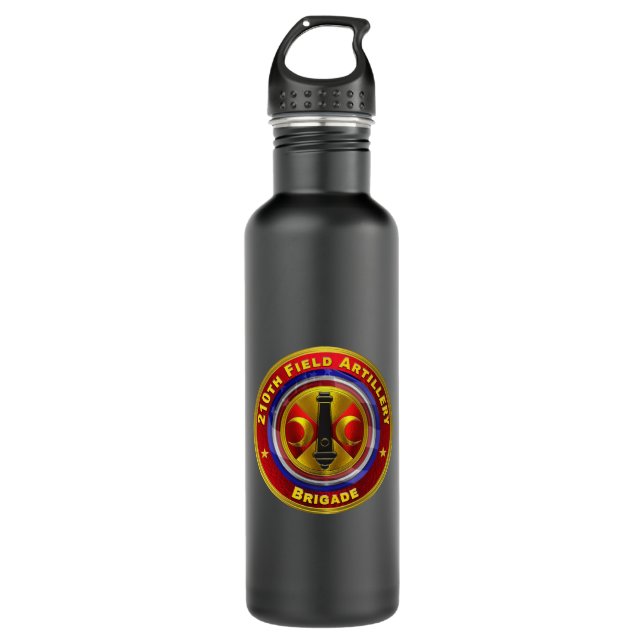 210. Feldartillerie-Brigade "Donner" Edelstahlflasche (Vorderseite)