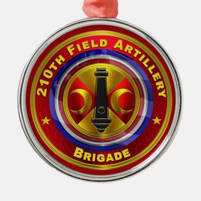 210. Field Artillery Brigade Weihnachten Ornament Aus Metall (Vorne)