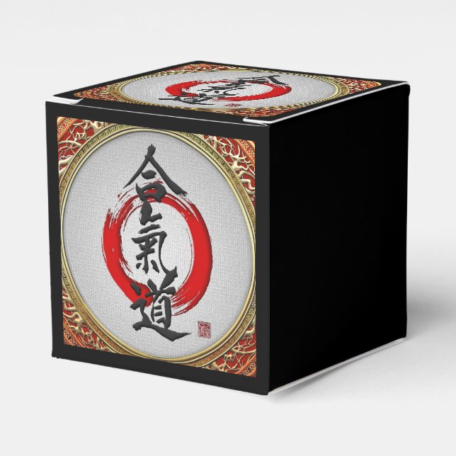 [210] Japanische Kalligraphie - Aikido Geschenkschachtel (Vorderseite)
