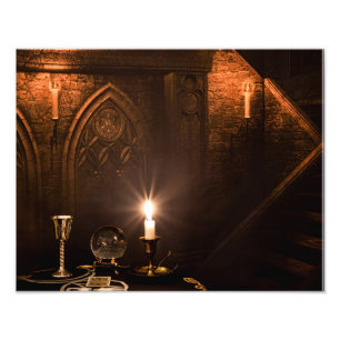 211-Mittelalterliches Tarot Reading Fotodruck