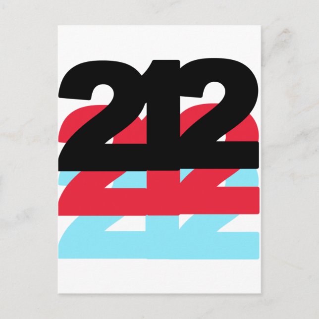212 Bereichscode Postkarte (Vorderseite)