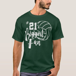 21. 21. Größter Fan-Volleyball-Mama-Vater T-Shirt