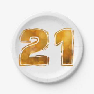 21 21st Geburtstag Pappteller