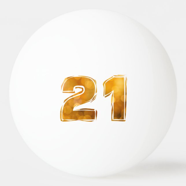 21 21st Geburtstag Tischtennisball (Rückseite)