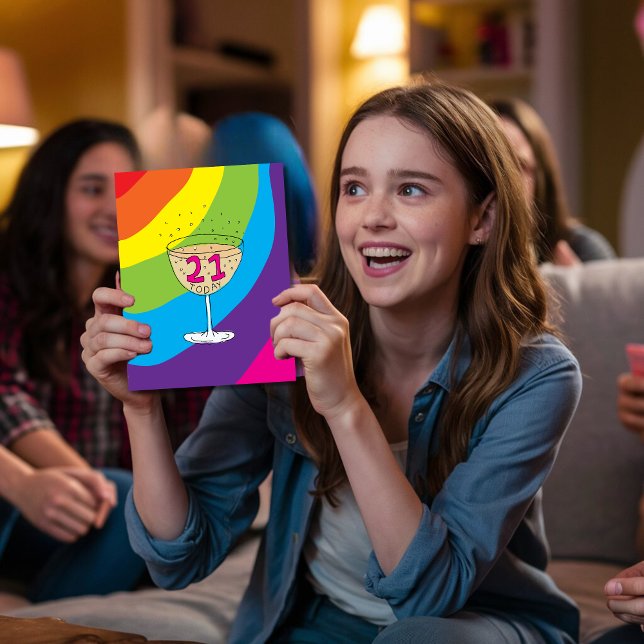 21 Aujourd'hui carte d'anniversaire, vide à l'inté (Créateur téléchargé)