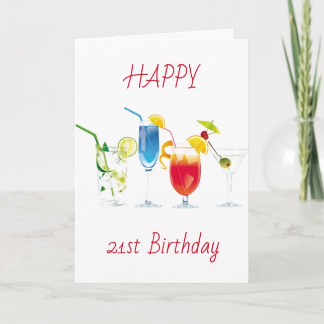 **21. BIRTHDAY WISHES** BIRTHDAY Card Karte (Vorderseite)