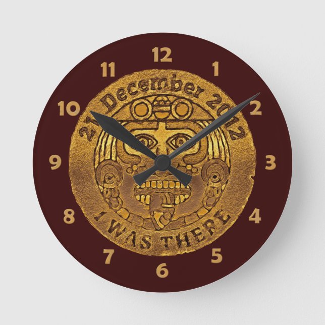 21. Dezember 2012 - Verdammnis - ich war dort Runde Wanduhr (Vorderseite)