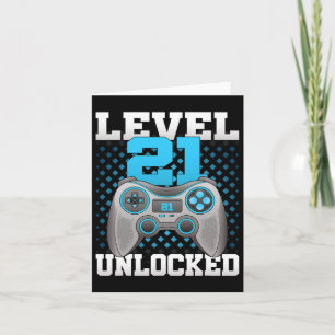21 Entsperrtes Video Gaming 21. Geburtstag Game Ga Karte