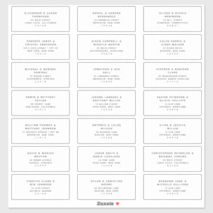 21 Étiquettes de adresse Mariages modernes