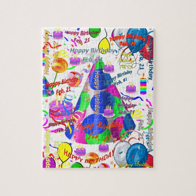 21. Februar, 21. Geburtstag des Jigsaw Puzzle (Vertikal)