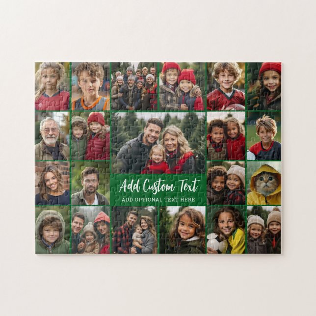 21-Foto-Collage-Raster mit 2 Textfeldern -  (Horizontal)