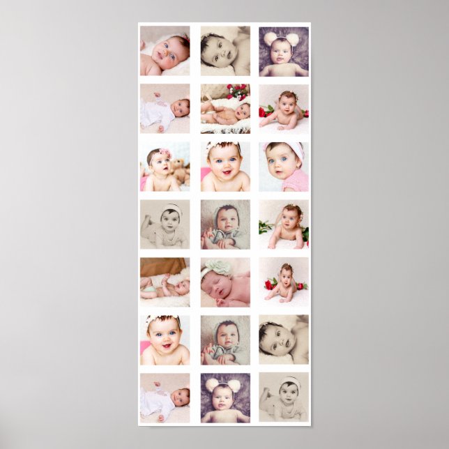 21 FotoCollage Custom Personalisiert Poster (Vorne)