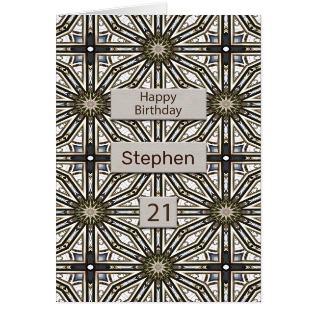 21. Geburtstag Abstrakt Mandala Design (Vorne)