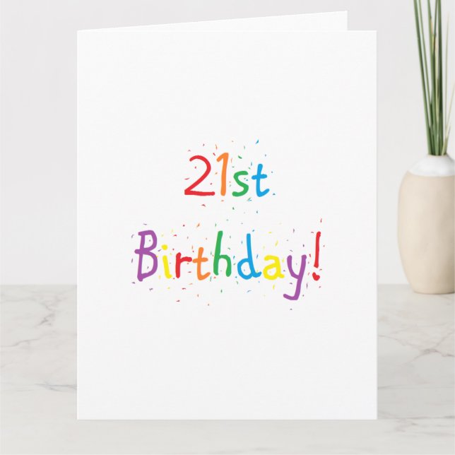 "21. Geburtstag" Big Grußkarte Karte (Vorderseite)