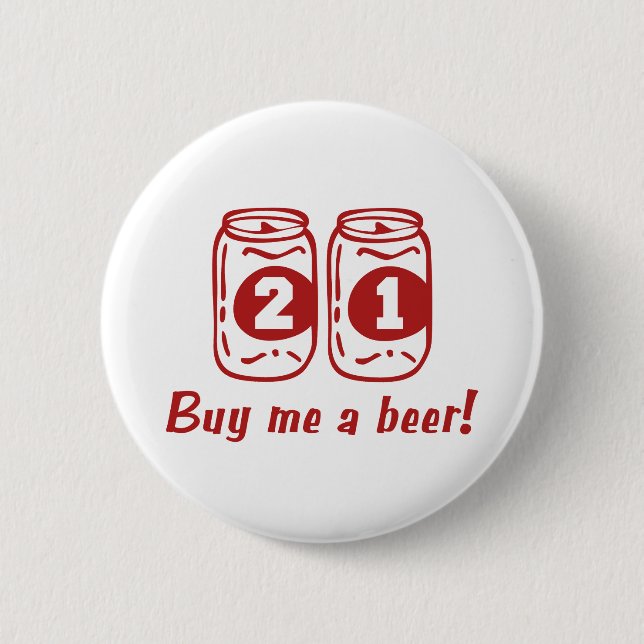 21. Geburtstag Button (Vorderseite)