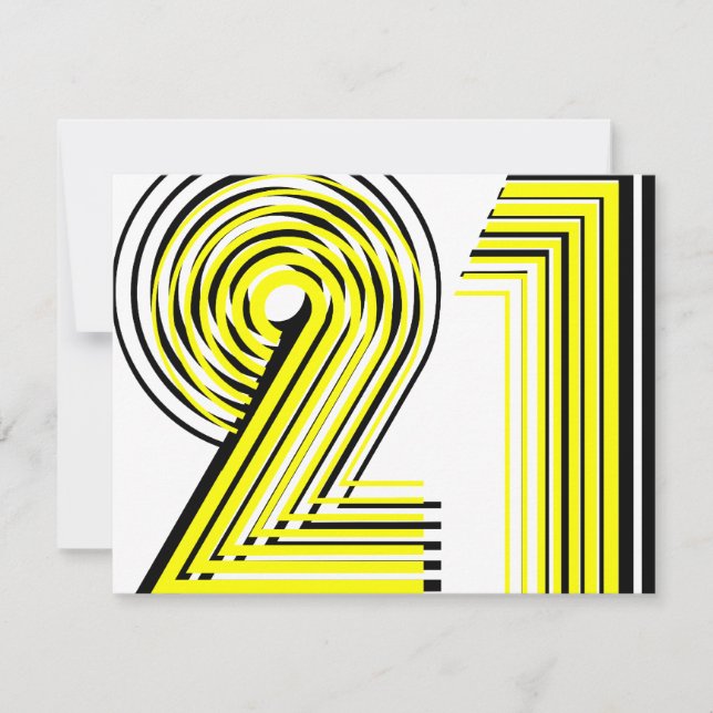 21. Geburtstag Einladung (Vorderseite)