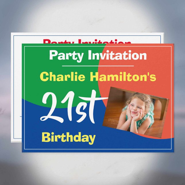 21. Geburtstag Einladung mit Foto (Von Creator hochgeladen)