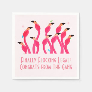 21. Geburtstag Endlich Schwarm Legale Flamingos Serviette