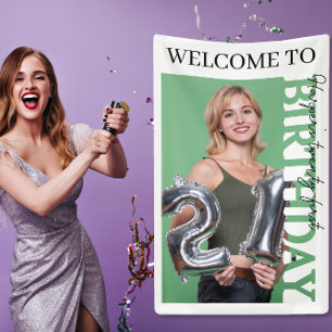 21. Geburtstag Foto College Party Banner