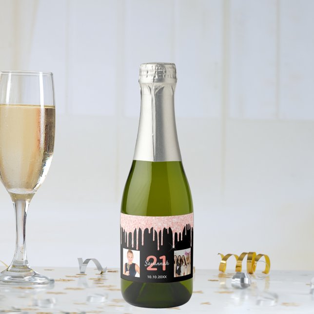 21. Geburtstag Foto Glitzer Rose Gold (Von Creator hochgeladen)