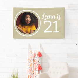 21. Geburtstag Foto Rahmen Banner