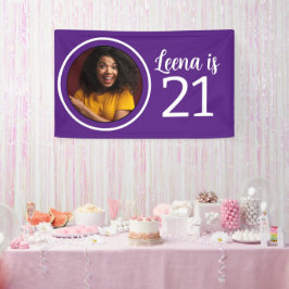 21. Geburtstag Foto Rahmen Banner