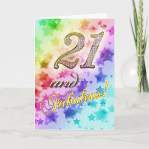 21. Geburtstag für jemanden Fabulous Karte