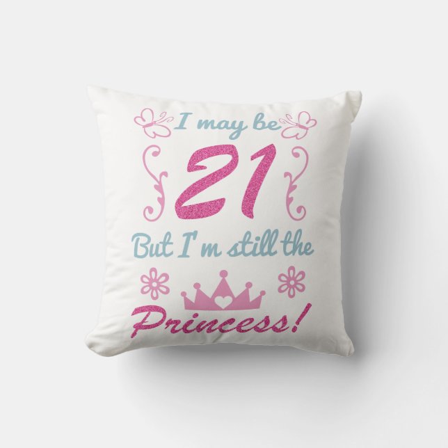 21. Geburtstag für Prinzessin Kissen (Vorderseite)