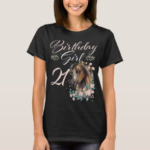 21. Geburtstag Girl Horse Lover 21 Years Old Bday T-Shirt