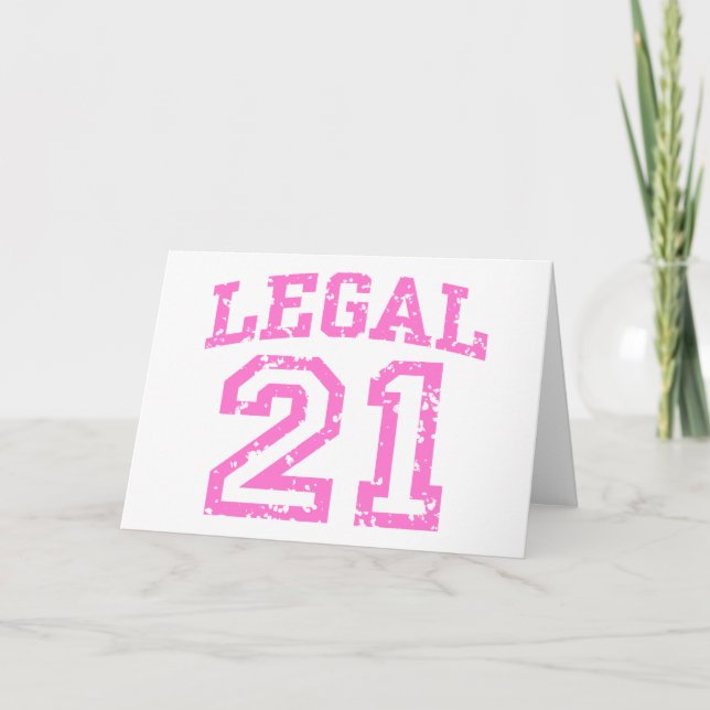 21. Geburtstag Karte (Vorderseite)