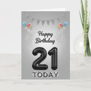 21. Geburtstag Karte