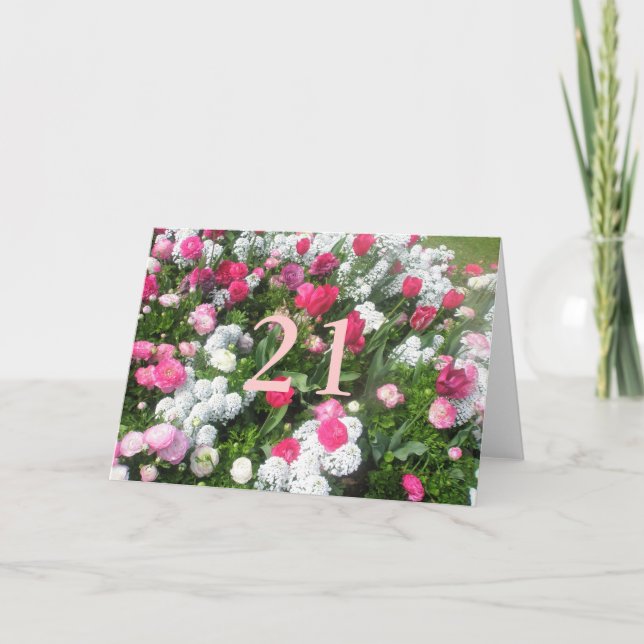 21. Geburtstag Karte (Vorderseite)