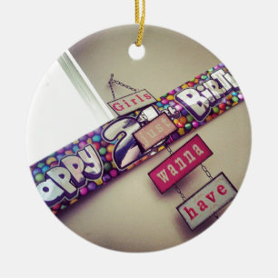 21. Geburtstag Keramik Ornament