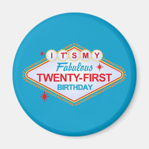 21. Geburtstag Las Vegass Magnet