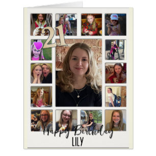 21. Geburtstag Mandelblüte blauen Creme Einladung