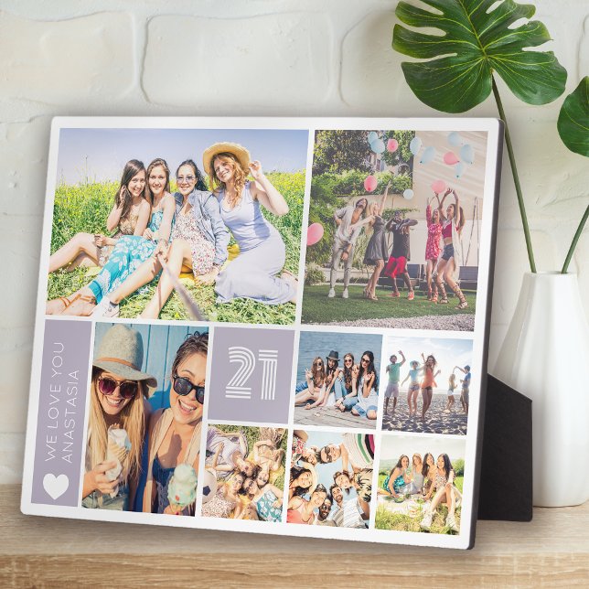 21. Geburtstag Multi Foto Collage Fotoplatte (Von Creator hochgeladen)