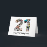 21. Geburtstag Nr. 21 Custom Foto Collage Karte<br><div class="desc">Mark 21 Jahre wunderbare Erinnerungen und Abenteuer mit diesem faszinierenden 21. Geburtstag Nummer Foto Collage. Diese anpassbare Vorlage ist die perfekte Mischung aus Kreativität und Stimmung, die es Ihnen ermöglicht, ein wahrhaft unvergessliches Geschenk für den besonderen Tag Ihrer Lieben zu schaffen. Erleben Sie das Wesentliche von unglaublichen Jahren in einem...</div>