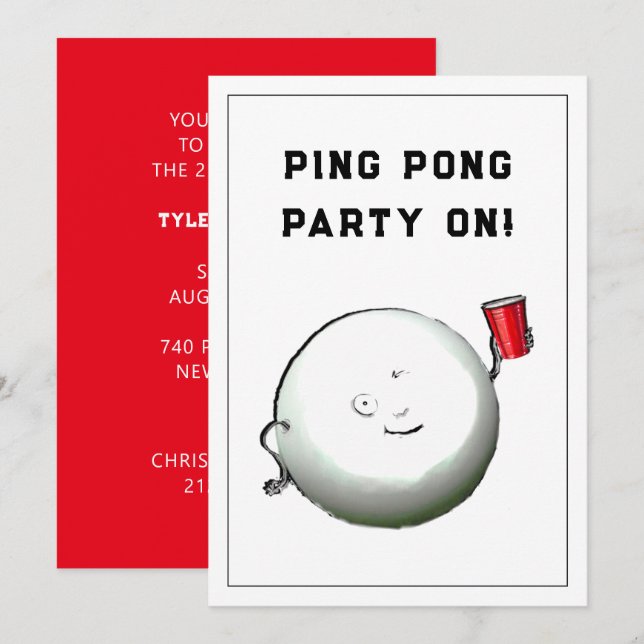 21. Geburtstag Party Einladungen (Vorne/Hinten)