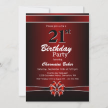 21. Geburtstag Party in Schwarz und Rot