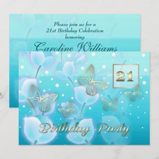 21. Geburtstag Party individuelle Einladungen