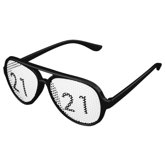 21. Geburtstag Party Shades Sonnenbrille (Schrägansicht)