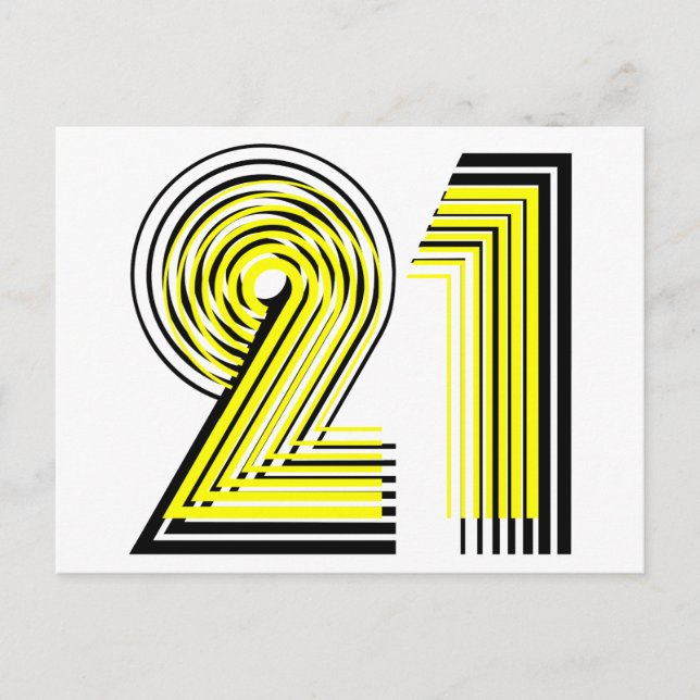 21. Geburtstag Postkarte (Vorderseite)