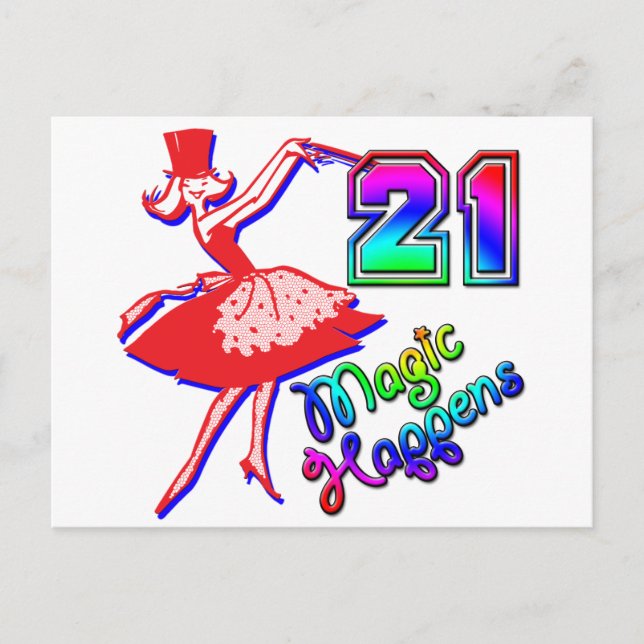 21. Geburtstag Postkarte (Vorderseite)